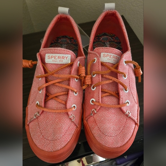 Sperry Shoes - Sperry Women's Crest Vibe Pink Metallic Platform Sneakers STS87004
